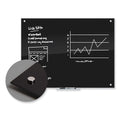 U Brands Black Glass Dry Erase Board, 35 x 23