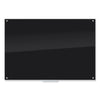 U Brands Black Glass Dry Erase Board, 70 x 47
