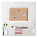U Brands Cork Bulletin Board with Aluminum Frame, 47 x 35, Natural Surface, Black Frame