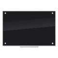 U Brands Black Glass Dry Erase Board, 35 x 23