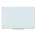 U Brands Glass Dry Erase Board, 35 x 23, White Surface