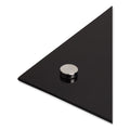 U Brands Black Glass Dry Erase Board, 35 x 23