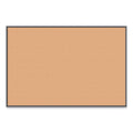 U Brands Cork Bulletin Board with Aluminum Frame, 70 x 47, Natural Surface, Black Frame