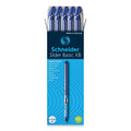 Schneider Slider Basic Ballpoint Pen, Stick, Extra-Bold 1.4 mm, Blue Ink, Blue Barrel, 10/Box