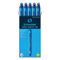 Schneider Slider Memo XB Ballpoint Pen, Stick, Extra-Bold 1.4 mm, Blue Ink, Blue/Light Blue Barrel, 10/Box