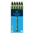 Schneider Xpress Fineliner Porous Point Pen, Stick, Medium 0.8 mm, Black Ink, Black/Green Barrel, 10/Box