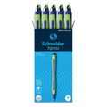 Schneider Xpress Fineliner Porous Point Pen, Stick, Medium 0.8 mm, Blue Ink, Blue/Green Barrel, 10/Box