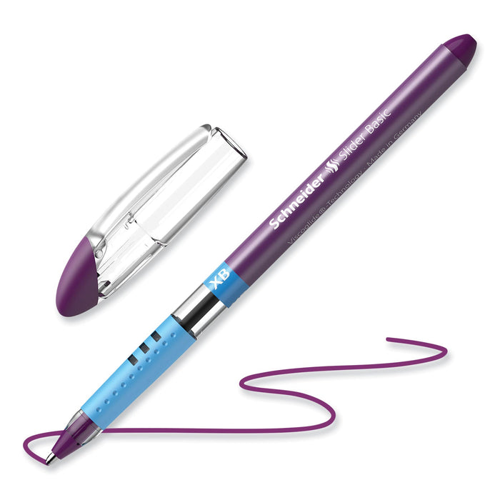 Schneider Slider Basic Ballpoint Pen, Stick, Extra-Bold 1.4 mm, Assorted Ink and Barrel Colors, 8/Pack