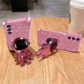 Phone Case for Samsung Galaxy A16 5G with Astronaut Kickstand & Lanyard Soft TPU