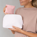 GQIRIL Mini Travel Cosmetic Bag Set 3PCS Waterproof Leather Pink by Deal US