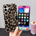 Sparkle Translucent Clear Vintage Leopard Print Soft Silicone Case for iPhone 16 6.1" Cheetah by Merch Section