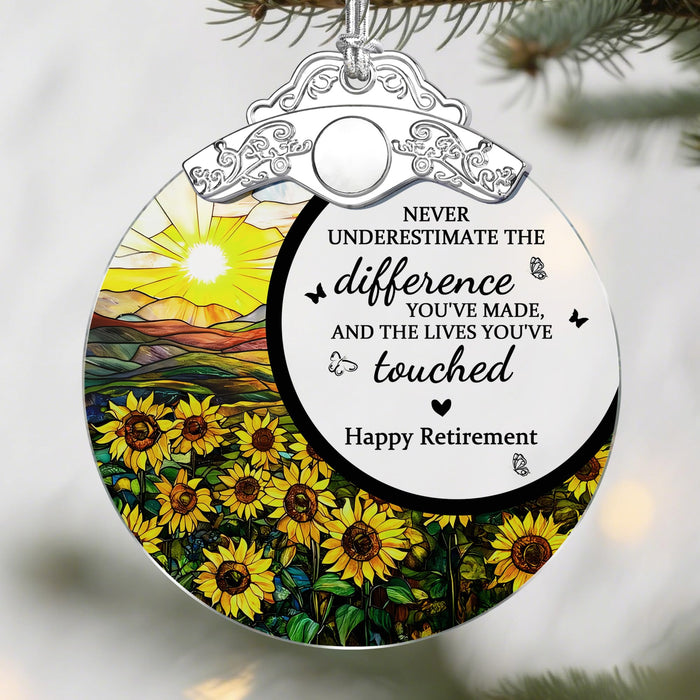 Jocidea Retirement Gifts Stained Glass Christmas Ornament Design E by Deal US