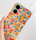 for iPhone 16 Case,Cute Garden Flowers Design for Girls Women,Soft Bu