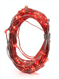 2PK Tiny Lites Battery Operated Indoor Silver Wire LED Light String, Red, 6-Feet by Vanessa Jane