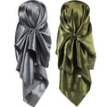 Inch Silky Head Scarf 2 Pcs Large Square Neck Scarf Sleeping Hair Wrapping Sa