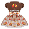 Sebaoyu Thanksgiving Dog Dress Brown Small Size