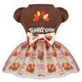 Sebaoyu Thanksgiving Dog Dress Brown Small Size by Deal US