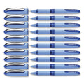 Schneider One Hybrid N Roller Ball Pen, Stick, Extra-Fine 0.3 mm, Blue Ink, Blue Barrel, 10/Box