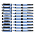 Schneider One Hybrid N Roller Ball Pen, Stick, Fine 0.5 mm, Black Ink, Blue Barrel, 10/Box