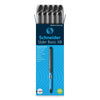 Schneider Slider Basic Ballpoint Pen, Stick, Extra-Bold 1.4 mm, Black Ink, Black Barrel, 10/Box