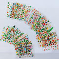 Namrec Christmas Nail Stickers 5D Embossed Santa Snowflake Colorful 2 Sheets by Deal US