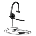 Logitech USB H570e Over-the-Head Wired Headset, Monaural, Black
