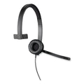 Logitech USB H570e Over-the-Head Wired Headset, Monaural, Black