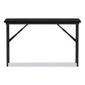 Alera Wood Folding Table, Rectangular, 48w x 23.88d x 29h, Black