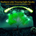 VIHOSE 6 Pack 36 LED Green Solar Halloween Ghost Pathway Lights Outdoor by Deal US
