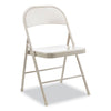 Alera Armless Steel Folding Chair, Supports Up to 275 lb, Taupe, 4/Carton
