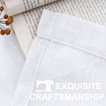 Turquoize Linen Sheer Rod Pocket Curtains 52x63in Set of 2 Pure White by Deal US