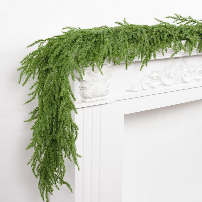 XmasExp Norfolk Pine Garland 6FT Realistic Artificial Christmas Green by Deal US