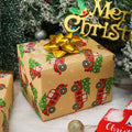 CAMKUZON Kraft Christmas Wrapping Paper Roll Vintage Red Black Plaid 17.4 Inch by Deal US