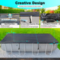 SIHAIAN 16x28Ft Oval Pool Cover UV Weather Resistant Side Storage by Deal US