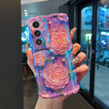 Case for Samsung Galaxy S25, Colorful Retro Oil Painting Flower Cute Floral Aest