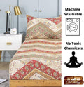 DaDa Bedding Cranberry Sage Floral Fitted Sheet Set by DaDalogy Bedding Collection