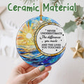 VIAKDEM Christmas Ornaments Going Away Farewell Gifts Ceramic Design A by Deal US