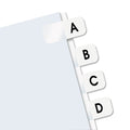 Redi-Tag Legal Index Tabs, Preprinted Alpha: A to Z, 1/12-Cut, White, 0.44" Wide, 104/Pack