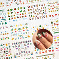 Namrec Christmas Nail Stickers 5D Embossed Santa Snowflake Colorful 2 Sheets by Deal US