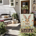 AVOIN colorlife Easter Bunny Garden Flag 12x18 Inch Blue Double Sided by Deal US