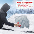 CLESDF Magical Car Ice Scraper Funnel 2 Pack Red Cone Windshield Snow Scraper by Deal US
