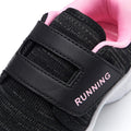 adituo Toddler Boys Girls Lightweight Athletic Sneakers Strap Black Pink Size 11 by Deal US