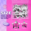 YGDZ Star Hair Clips and Barrettes Set - 20 pcs 1.22" Y2K Hair Accessories, 10 pcs 1.61" Silver Clips for Girls Women, Rave Accessories, Non-Slip Metal Snap Hair Clips