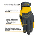 SAVJOB Women's Light-Duty Work Gloves Faux Leather Yellow Size Small by Deal US