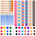 Dyrfolm 145 Pcs Mini Acrylic Paint Set 12 Colors Washable Bulk Pack by Deal US