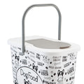 Pounce + Fetch 3 Gallon Pet Dry Food Container with Scooper White by Deal US