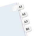 Redi-Tag Laser Printable Index Tabs, 1/12-Cut, White, 0.44" Wide, 675/Pack