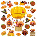 Whaline 45Pc Thanksgiving Turkey Hot Air Balloon Paper Cutouts Autumn Decor by Deal US