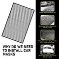 Downhill Front Hood Grille Protection Mesh 2PCS 41.33x31.49in Black by Deal US