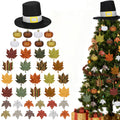Soulchen 39 Pc Fall Thanksgiving Tree Ornaments Set Orange Brown Gold by Deal US
